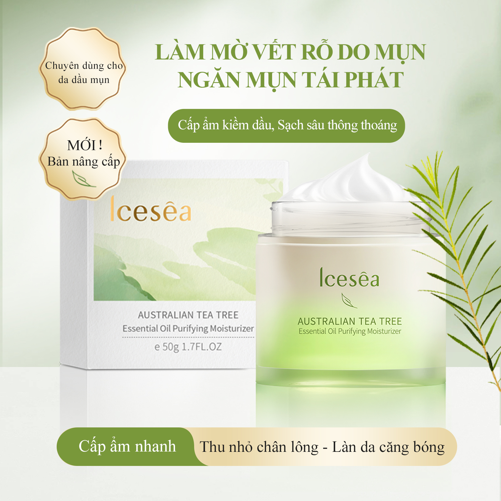 KEM DƯỠNG ẨM KIỀM DẦU TRỊ MỤN